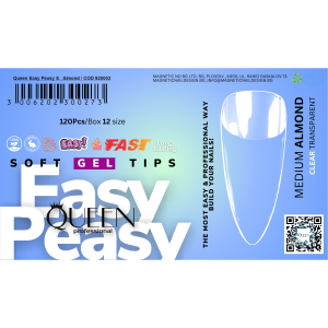 Гел типсите за маникюр бадем средна дължина  - 1