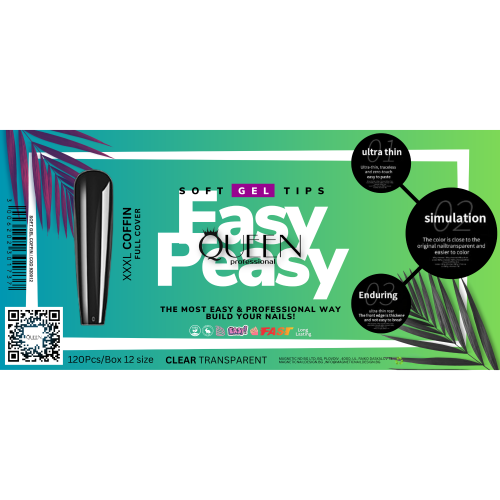 Гел типсите за маникюр кофин ХХЛ дължина  - 1