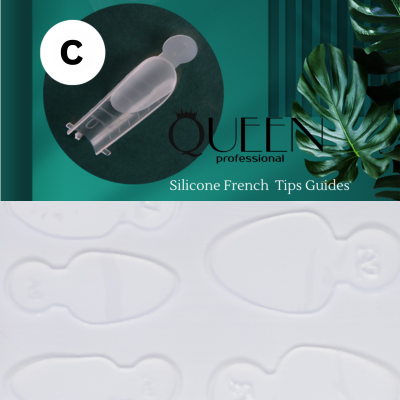 Силиконови форми за френч с горни форми (C) овал маникюр  - 1
