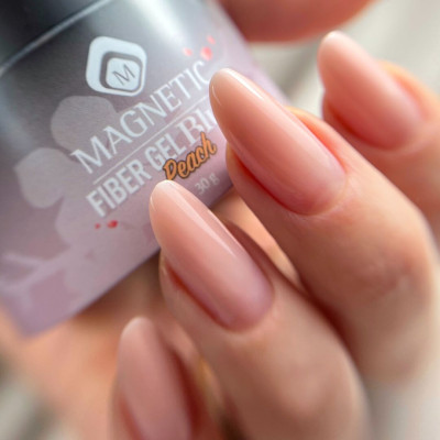 TPO-FREE Magnetic Fiber Gel Blush Peach 30 gr Magnetic Nail Design - 4