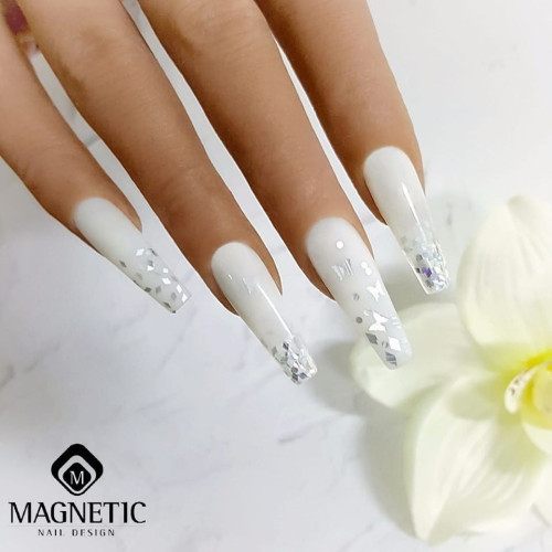 TPO-FREE Скулптуриращ Файбър Гел Бял 30гр Magnetic Nail Design - 4