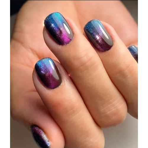 Holografic Cat Eye Top Gel 15 ml TPO Free Magnetic Nail Design - 4