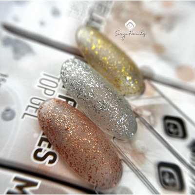 Мат топ гел – Розово златен ефект за професионален маникюр TPO Free  - 8