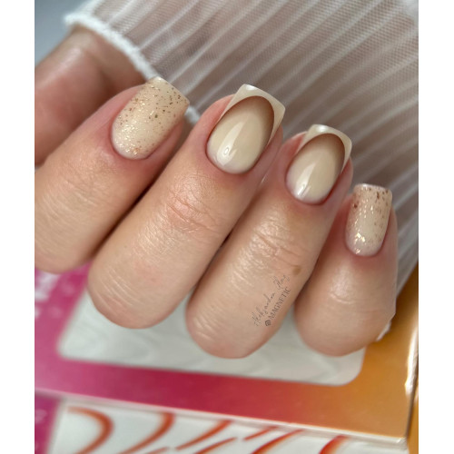 Мат топ гел – Розово златен ефект за професионален маникюр TPO Free  - 5