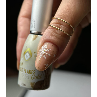 Мат топ гел – Златен ефект за професионален маникюр TPO Free  - 4
