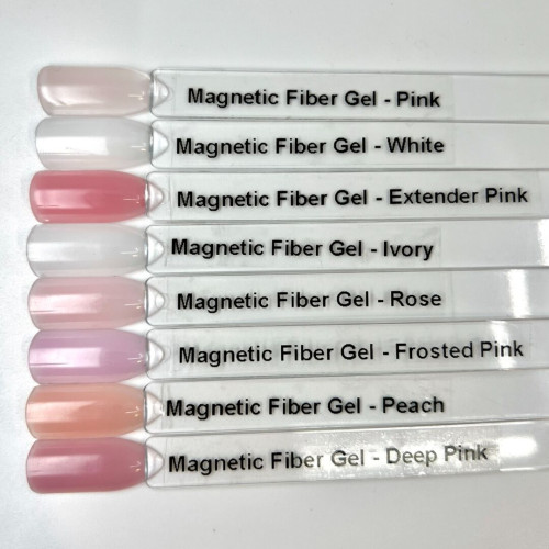 TPO-FREE Magnetic Fiber Gel Blush Frosted Pink 5 gr Magnetic Nail Design - 3
