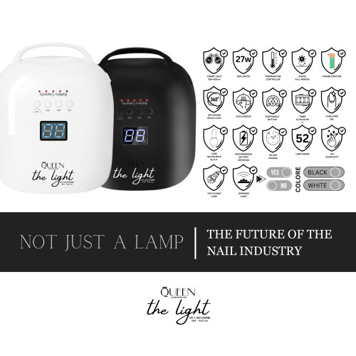 Професионална лампа The Light UV/LED Бял корпус със червена светлина.  - 7