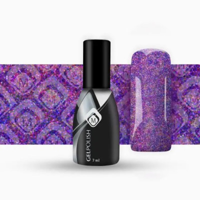 Геллак лилав 5 - Gelpolish Purple 5 7ml Magnetic Nail Design - 1